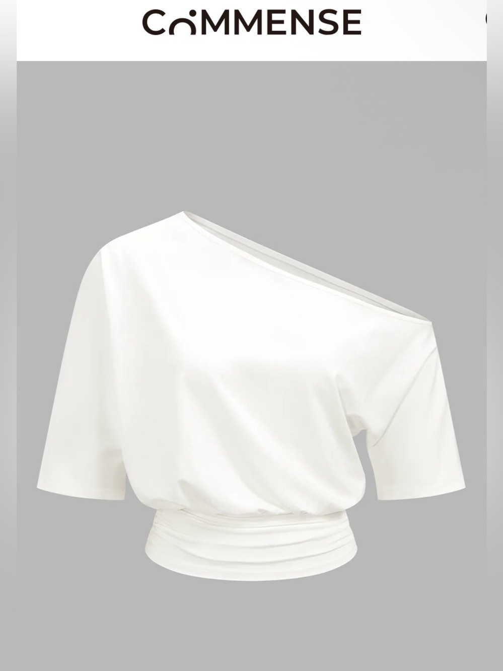 Commense XS NEW WITH TAGS! White Off-Shoulder Short Sleeve Crop Top
